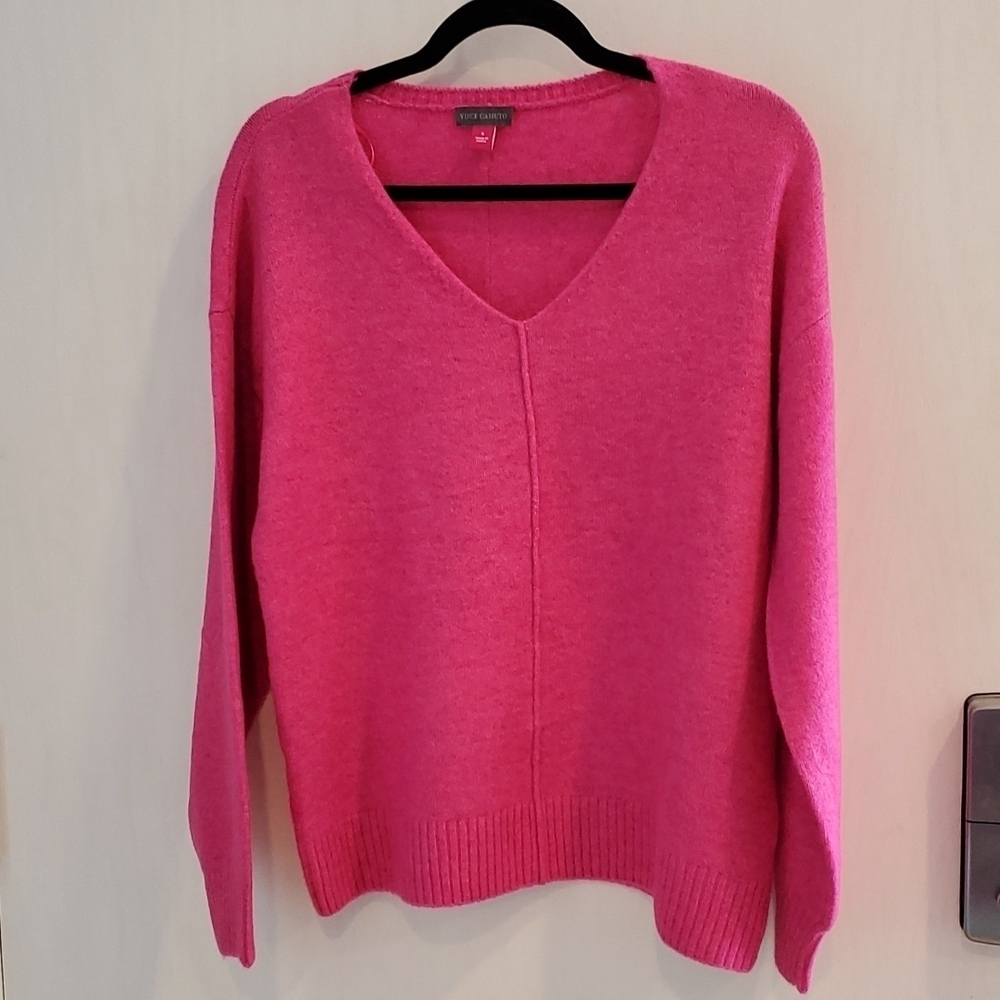 Vince Camuto Hot Pink Sweater S NWT - Picture 5 of 6